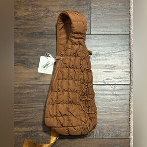 Stylish Brown Quilted Bag with Zipper
